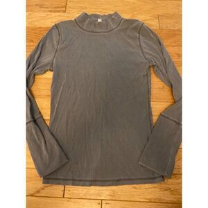 Intimately Free People, women's grey high neck fitted thermal long sleeve size S